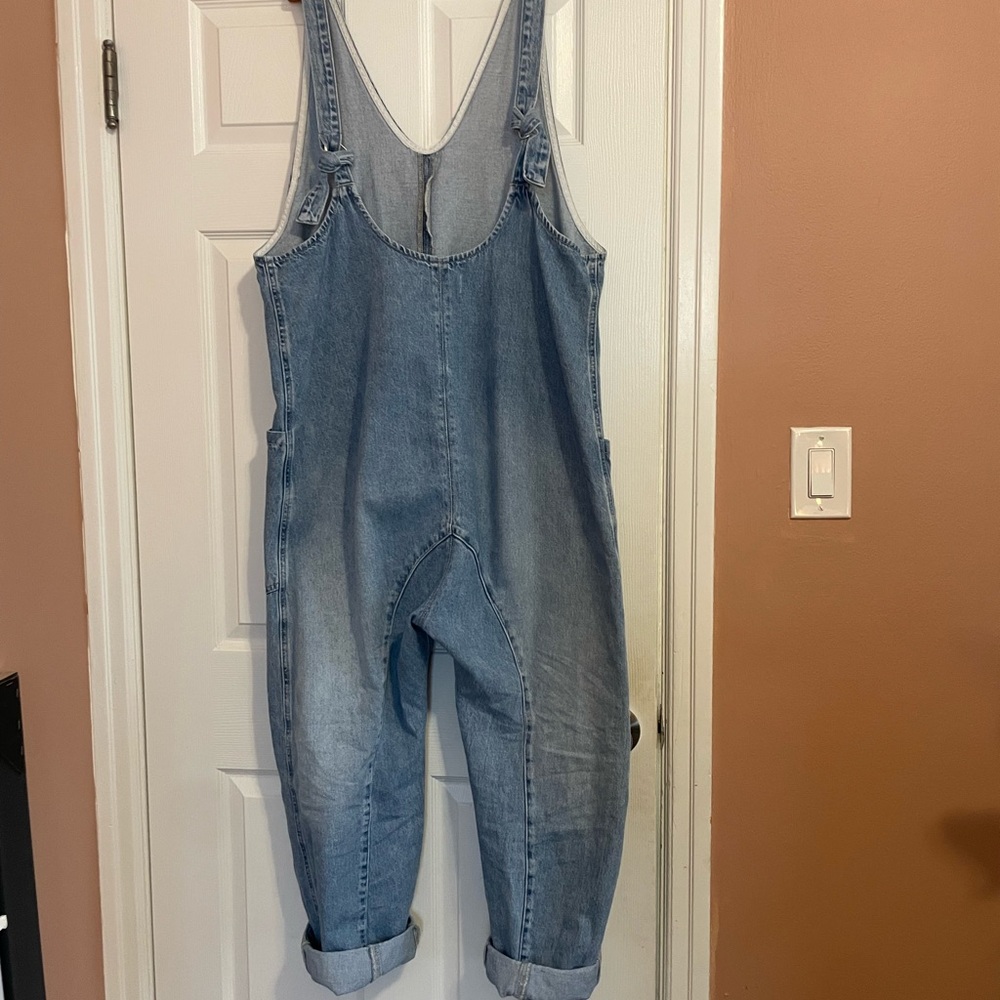 We The Free Light Blue Denim Overalls Jumpsuit - Picture 4 of 5